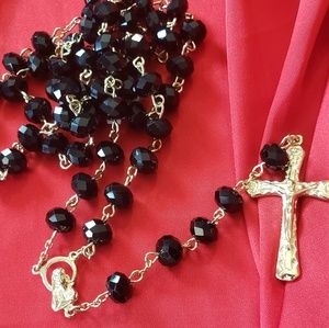 COPY - GOLD FILLED CRYSTAL ROSARY